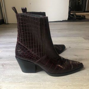 ZARA Ankle boot, snakeskin pattern